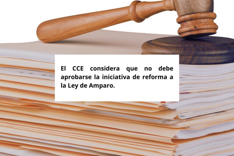 El CCE considera que no debe aprobarse la iniciativa de reforma a la Ley de Amparo